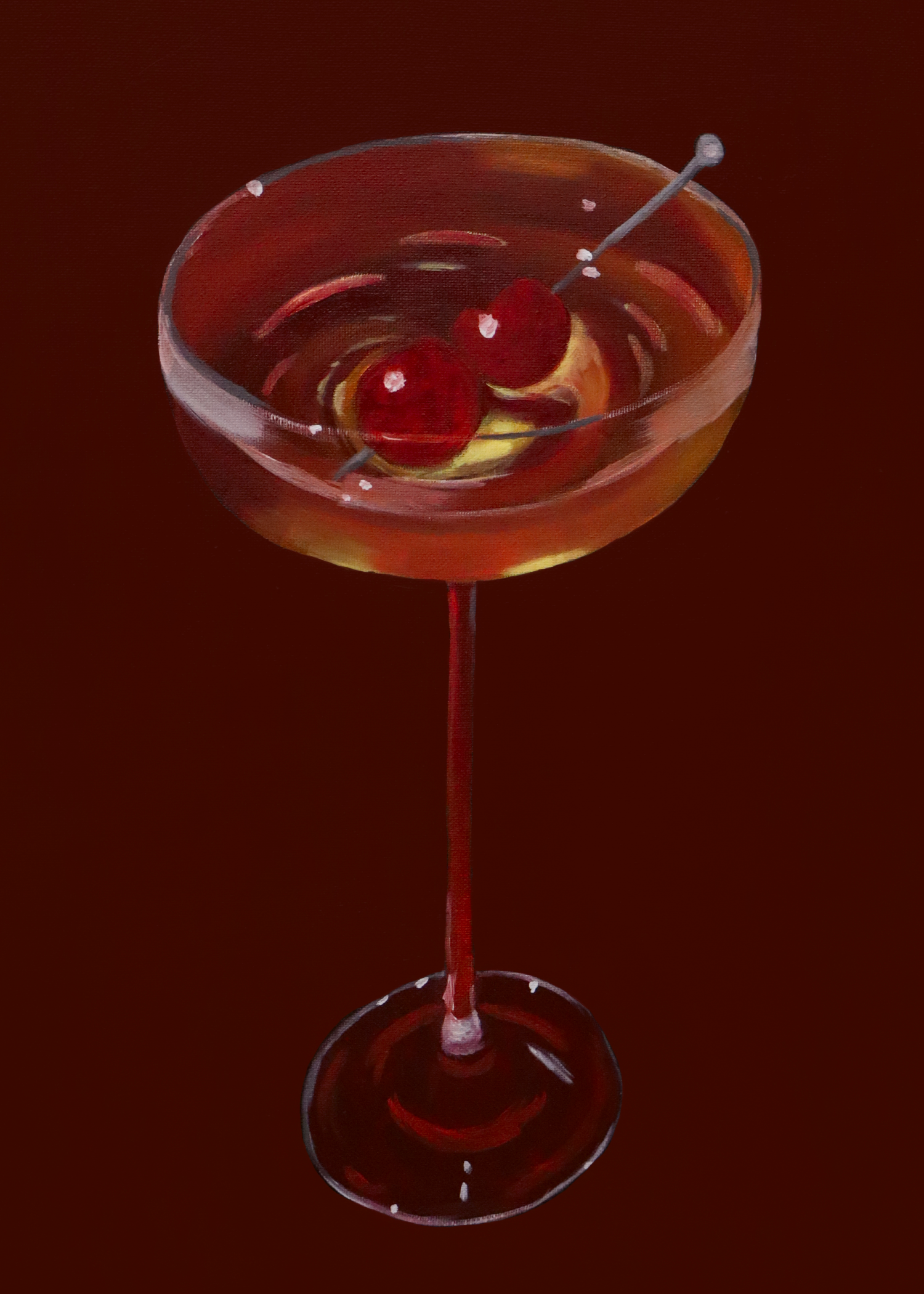 Cherry Manhattan Drink